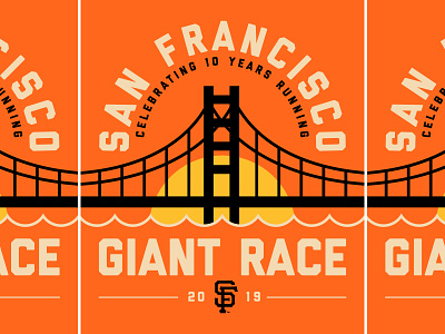 San Francisco Giant Race apparel design apparel graphics apparel logo apparel typography bay bridge bridge bright colors clothing design clothing graphics clothing logo clothing typography giant race golden gate bridge orange logo orange shirt running logo san francisco san francisco design san francisco giants water