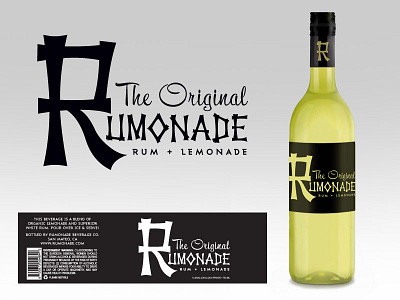 Rumonade beverage drink logo product design rumonade tiki