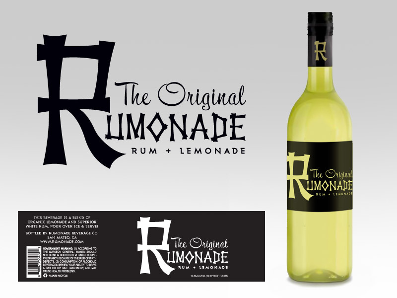 Rumonade beverage tiki logo product design drink rumonade
