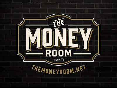 The Money Room - Logo branding logo prohibition speakeasy the money room vintage design
