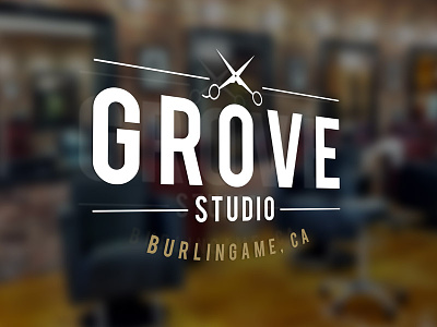 Grove Studio - Logo branding burlingame hair identity logo salon vintage
