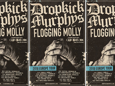 Dropkick Murphys - Tour Poster admat boxing celtic dropkick flogging molly murphys poster punk tour tour poster