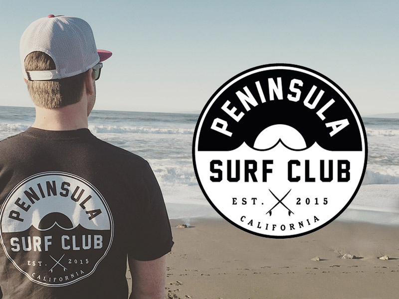Peninsula Surf Club - Logo waves surfing surf san mateo san francisco peninsula surf club pacifica half moon bay california beach
