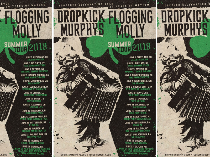 Dropkick Murphys & Flogging Molly Summer Tour 2018 tour admat admat punk flogging molly molly flogging dropkick murphys murphys dropkick