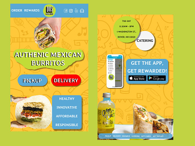 Dos Mexican Eats - Figma branding burritos figma website