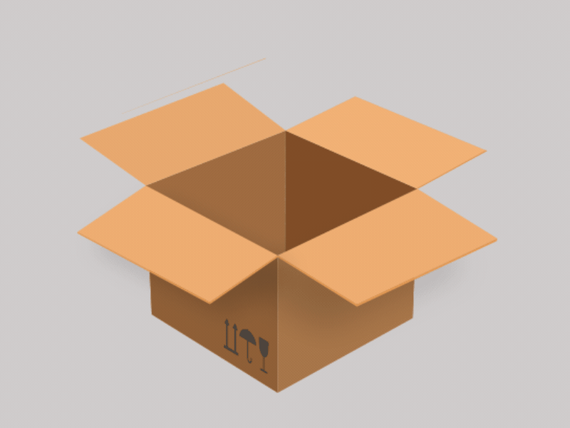 Box open and close package animation FREE AEP aep after effects animation lottie