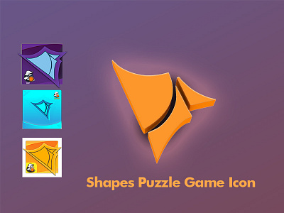 Shapes Puzzle Game Icon game logo game ui icon photoshop