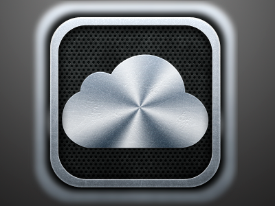 Icloud Grunge 256 512 apple icloud icon iphone mac metal pretty