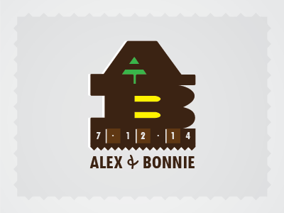 Alex and Bonnie Wedding (WIP) ab blackoak monogram save the date wedding wip work in progress