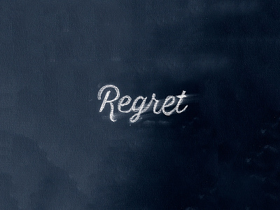 Regret charcoal hand drawn lettering messy mistakes texture typography