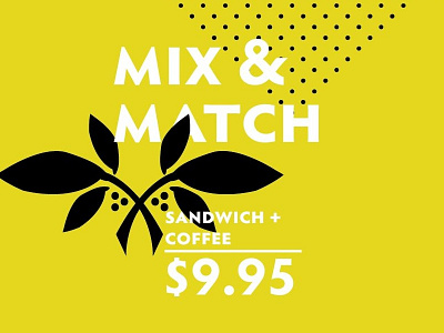 Mix & Match advertising coffee print promotion rack card sandwich