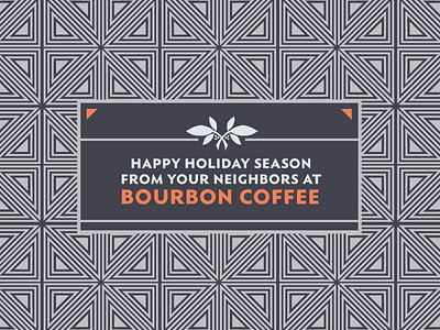 Bourbon Coffee Holiday Postcard imigongo pattern rwanda