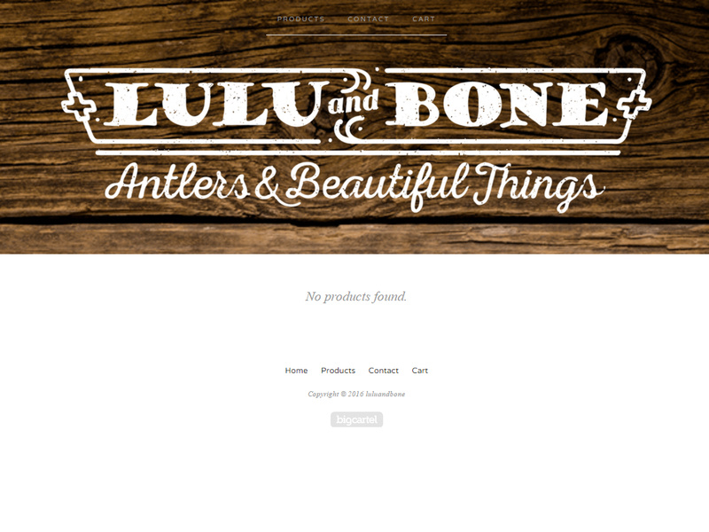 Lulu and Bone Logo branding online store big cartel vintage craft logo