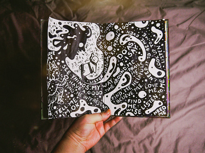Demanding the undemandable acrylics hand drawn illustration lettering monster painting sketchbook tentacles
