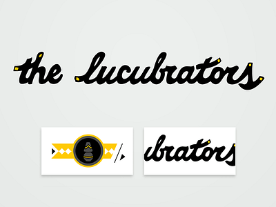 the lucubrators blog cursive header icon identity lamp lettering logo script the yellow