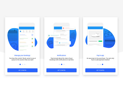 Walkthrough - Booking App app illustration sketch ui ux walkthrough