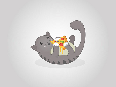 Pizza Cat cat illustration pizza