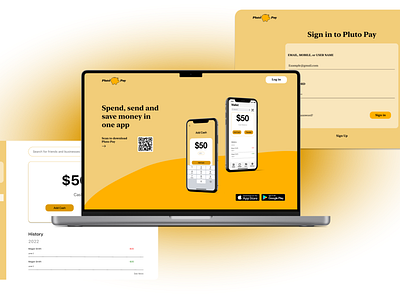 Pluto Pay - Finance Banking Mobile App Landing Page app banking budgeting case study design figma finance ui