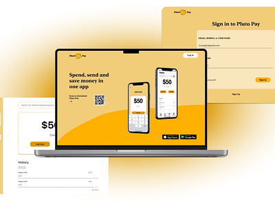 Pluto Pay - Finance Banking Mobile App Landing Page