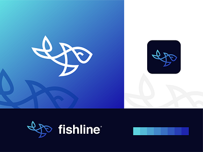 Fish line logo akdesain branding creative design fish fish logo line lineart logo logo design minimal negative space