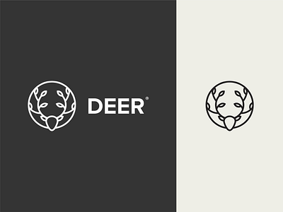 Deer logo animal branding deer deer head deer logo deers logo logo design logo type minimal negative space