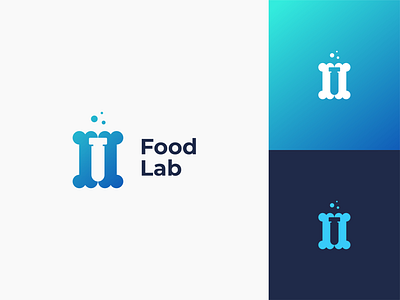 Dog Food Lab Logo akdesain branding clean creative eat food illustration lab laboratorium laboratory logo design minimal negative space