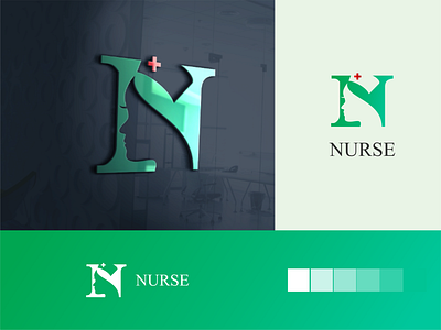 Letter N for Nurse branding creative lettering logo design logo type minimal n nature negative space nurse typography