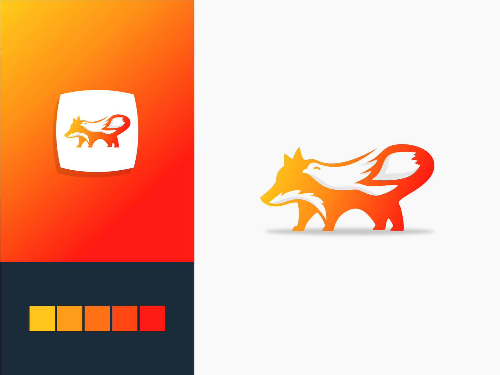 Fox and bird logo by Akdesain on Dribbble
