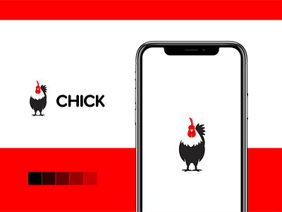 chick end logo branding chick chicken chicken logo chickens clean creative design food illustration logo design minimal negative space resto