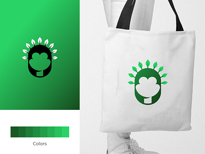 Eco women logo akdesain branding creative eco ecology green growth leaf logo design minimal negative space queen tree women