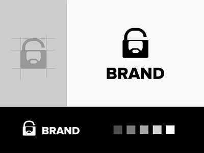 muslim unlock logo akdesain creative iman lock logo logo design logo type man minimal muslim negative space people protected security unlock