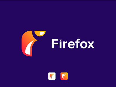 Firefox logo akdesain animal animal logo branding colors f firefox fox fun geometric logo gradient logo gradients identity internet minimal minimalistic logo monogram negative space simple logo