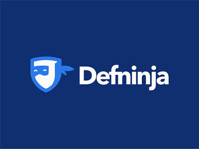 Defninja logo akdesain defender defenders glass logo design negative space ninja ninja logo protect protected protector screen glass security