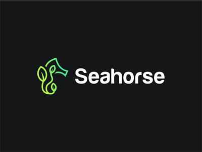 Seahorse akdesain animal branding eco eco logo green horse logo logo design minimal negative space plant sea sea logo seahorse seahorse logo service