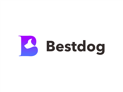 Letter B dog logo