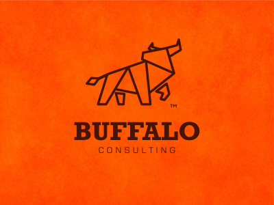 Buffalo logo abstract akdesain branding buffalo clean creative icon illustration lettering line logo logo design logo type minimal monoline negative space typography vector