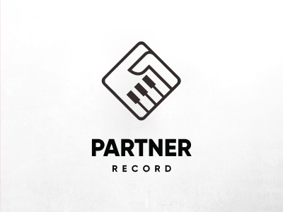 Partner logo akdesain branding business corporate creative illustration lettering logo logo design logos minimal music negative space partner record song together typography vector working