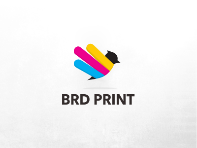 BIrd Print logo agent akdesain bird branding business colour creative fly illustration ink lettering logo brand identity logo design magenta minimal negative space online paper print symbol