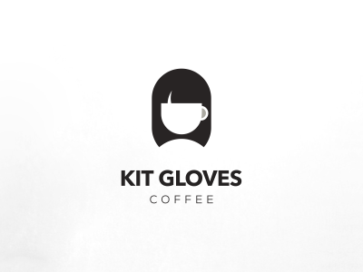 Kit Gloves Coffee logo cafe cofe coffee creative drink geometric girl logo negative space resto store women
