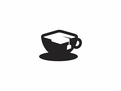 education tea akdesain branding coffee creative cups design drink edu education illustration lettering logo logo design logo type minimal mug negative space symbol tea vector