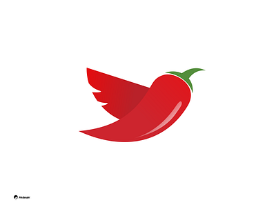 chili bird akdesain bird birds branding chili clean creative illustration logo design logos minimal modern negative space red logo sauce shape typography vector