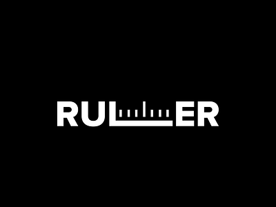 Ruler 114/365 branding clean creative design illustration logo logo design logo type logos minimal modern negative space ruller ruller typo symbol typography vector