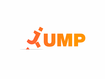 jump 127/365 akdesain branding clean design illustration jump jumper jumps lettering logo design logo type minimal modern negative space run symbol typography