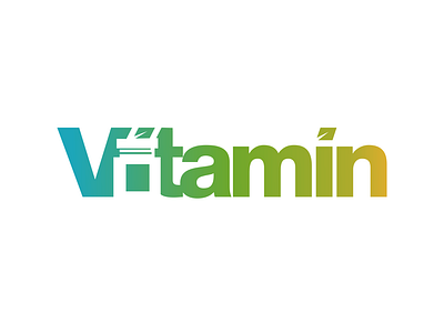 vitamin 154/365 branding clean creative eco illustration lettering logo design logo type medical minimal modern negative space pill symbol tablet typography vitamin