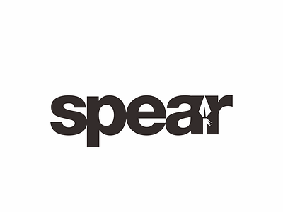 spear 198/365 attack branding clean illustration lettering logo design logo type negative space spear spear logo spears typography weapon
