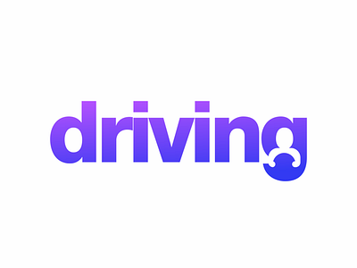 Driving 308/365 akdesain auto branding creative design drive driver driver app driverless car driving illustration lettering logo logo design logo type minimal negative space people typography uber