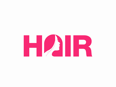 hair 322/365 akdesain branding clean hair hair salon haircut hairdresser hairstyle illustration lettering logo design logo type logos minimal negative space people she symbol typography women