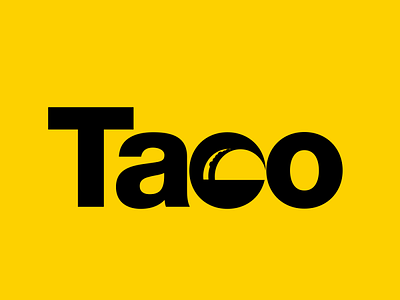 Taco akdesain creative eat food food and drink food app illustration logo logo design logo type minimal negative space taco typography