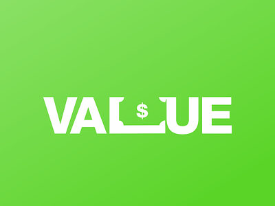 value akdesain branding creative lettering logo design logo type minimal money negative space typography value