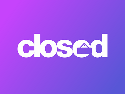 closed akdesain branding close close up closed creative illustration logo design logo type minimal negative space typography